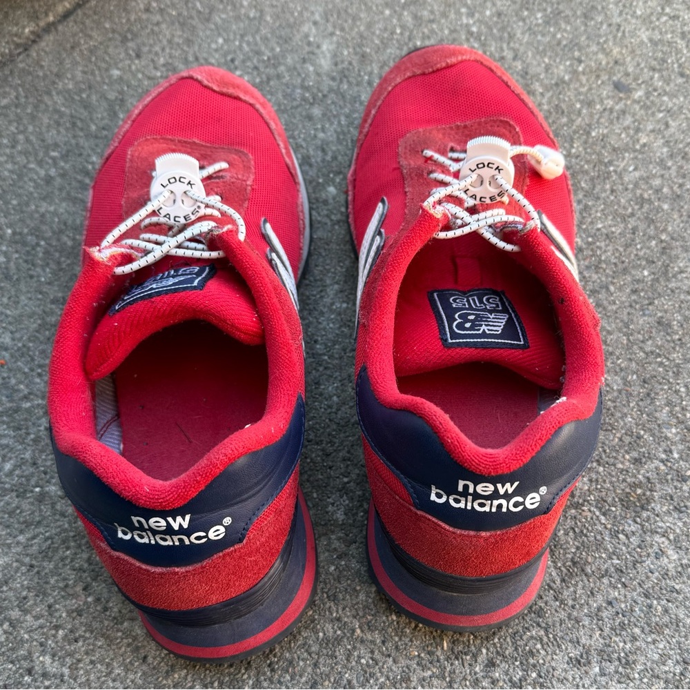NEW BALANCE 515 WOMEN SHOES Sneakers LOCK LACES SUEDE LEATHER RETRO ORIGINAL RED - Picture 4 of 10